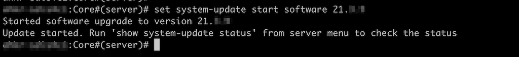 Start Upgrade Process
