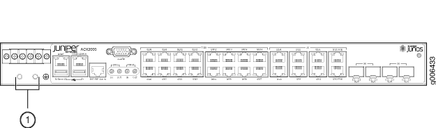 Grounding Points on the ACX2200 Routers
