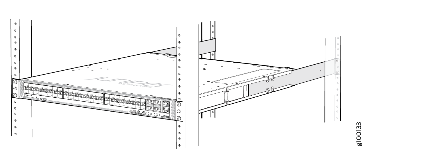 ACX5448 Router Installed in the Rack