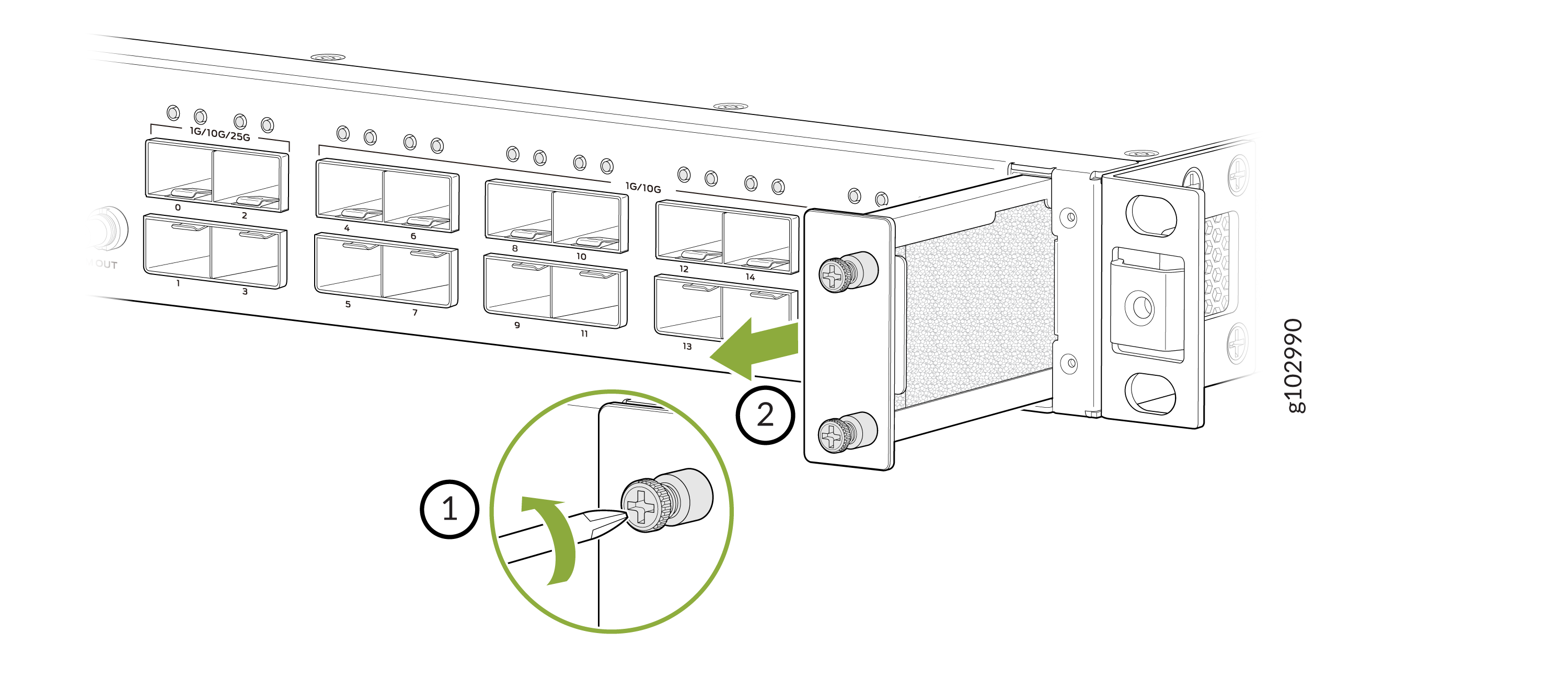 Remove the Filter Tray from the Chassis