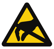 Warning sign of hand injury risk near machinery.