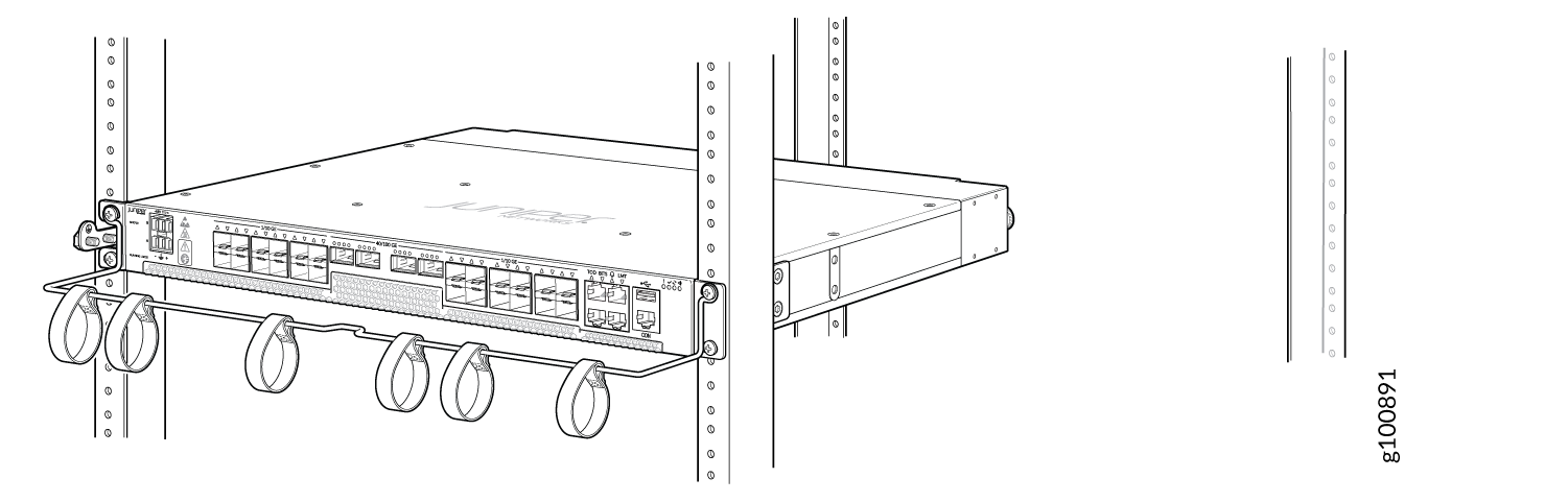 ACX710 Router Installed in a Four-Post Rack