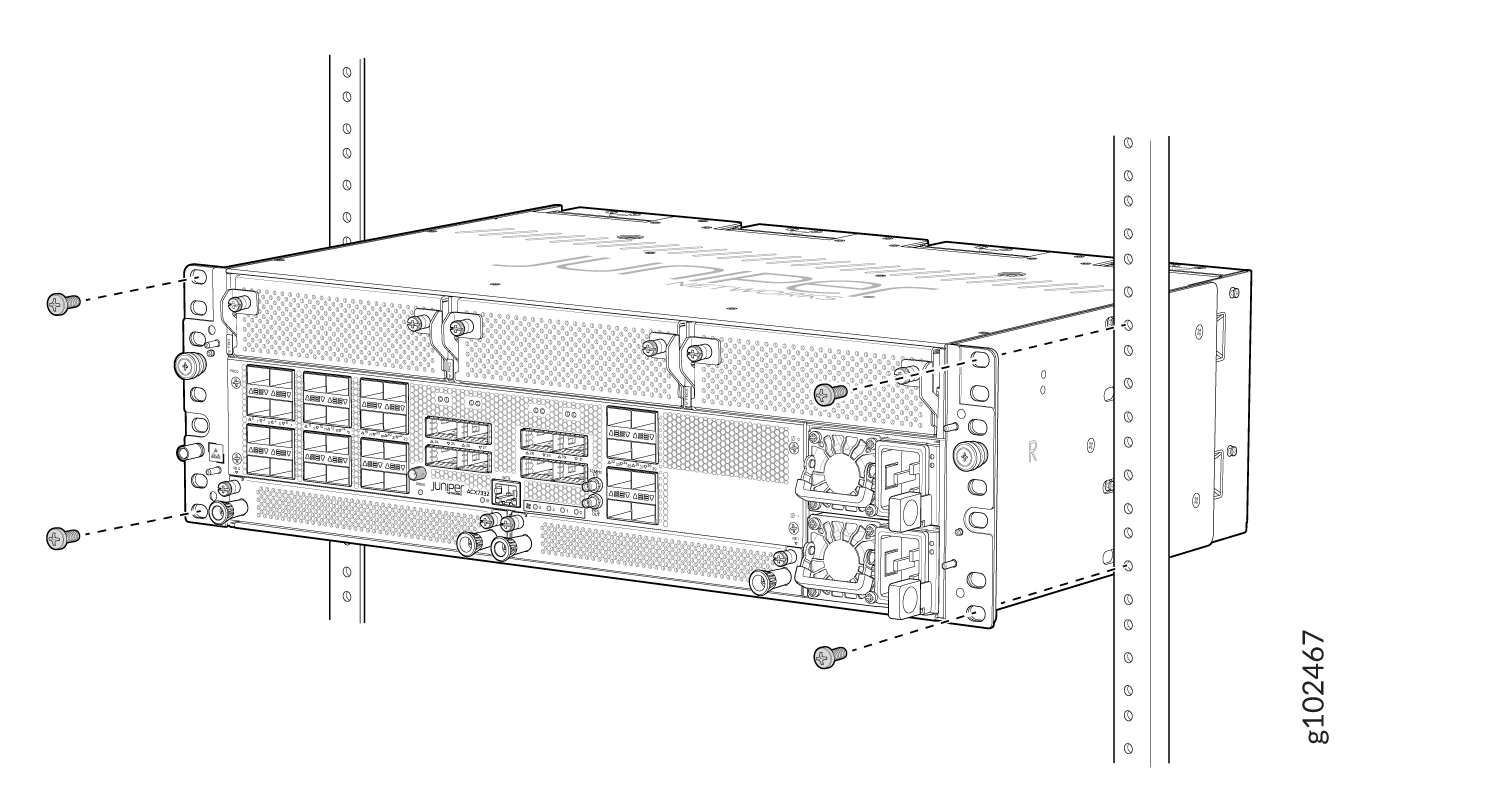 Secure the Router Flush with the Posts of the Rack