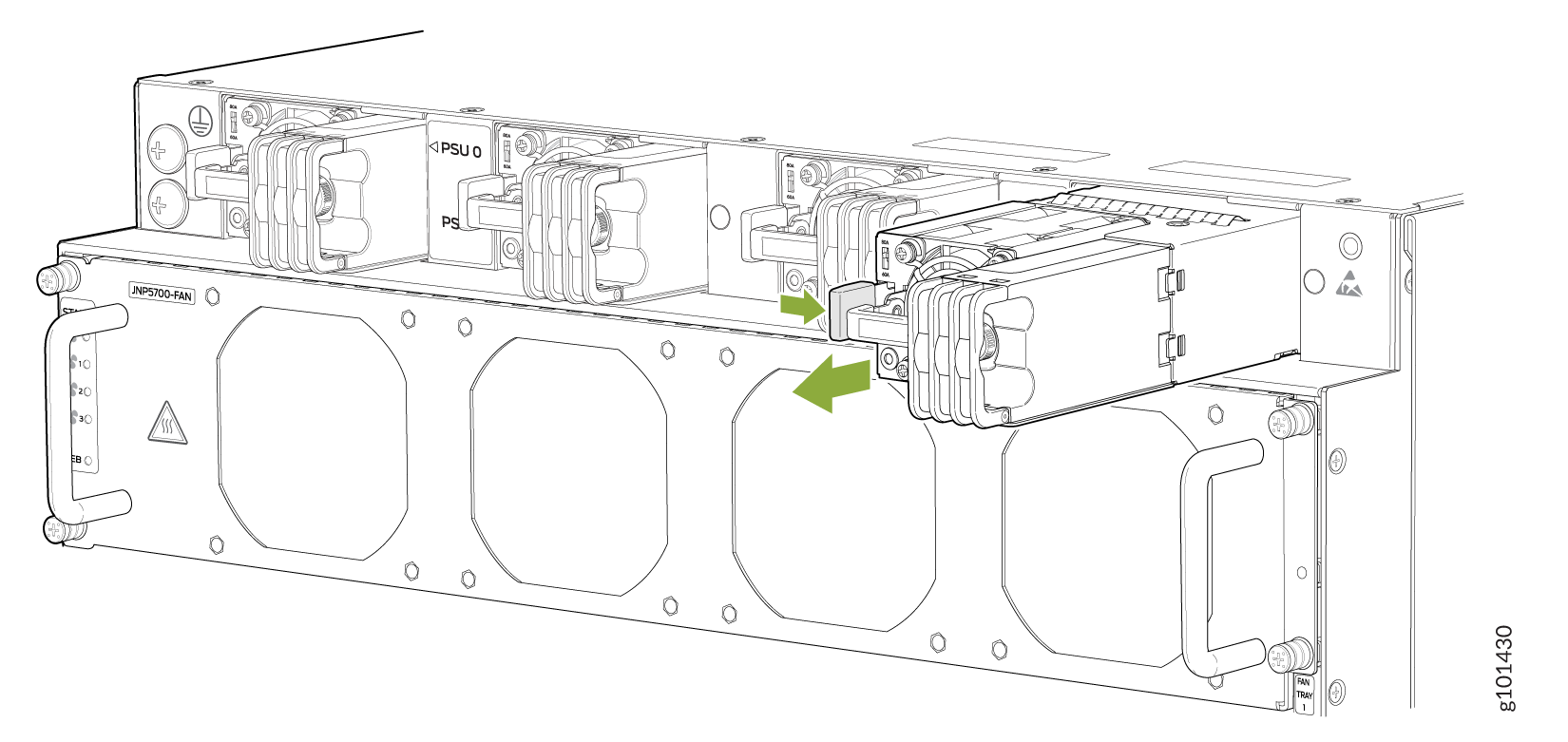 Removing a DC Power Supply from the ACX7509 Router
