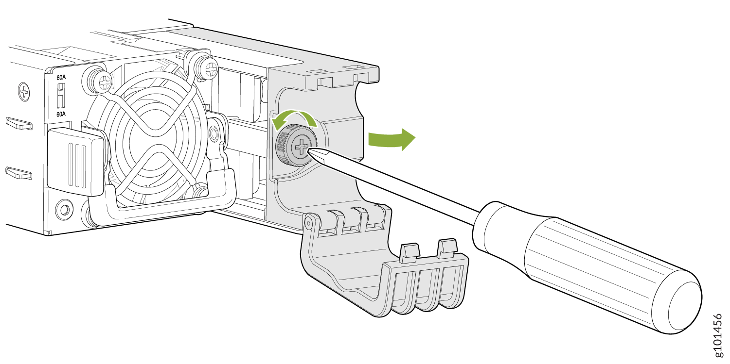 Removing the DC Power Supply Unit Cable Manger Latch