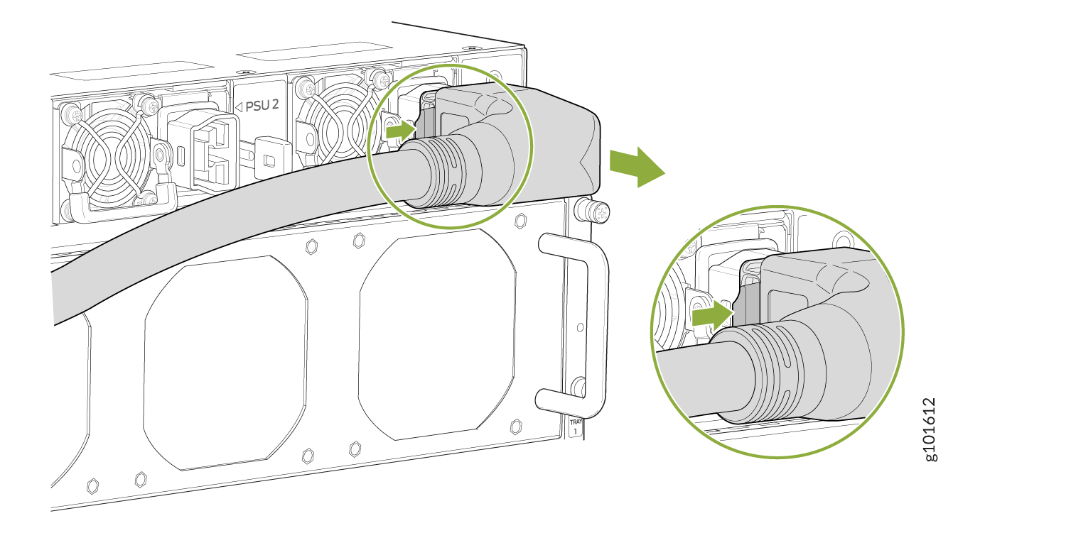 Removing the Power Cord from the Power Supply