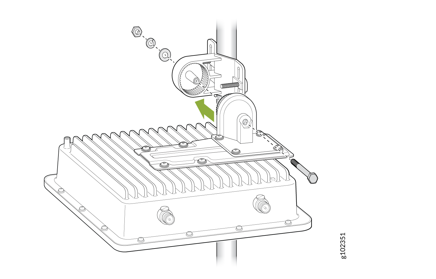 Mount the AP61 on a Pole (Articulating Mount)