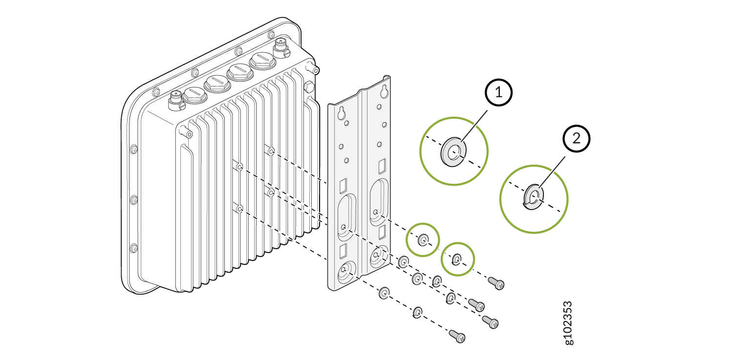 Attach the APOUTBR-FM Flush Mount Bracket to an AP61