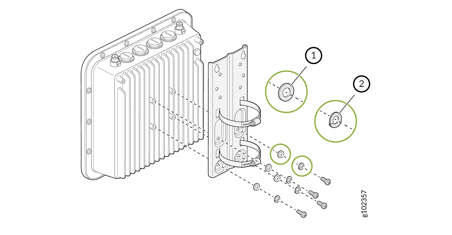 Attach the APOUTBR-FM Flush Mount Bracket to an AP61
