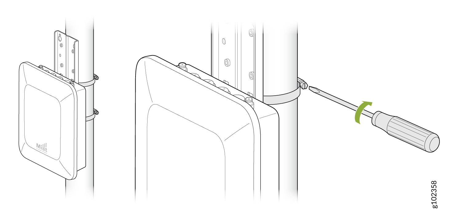 Mount an AP61 on a Pole (Flush Mount)