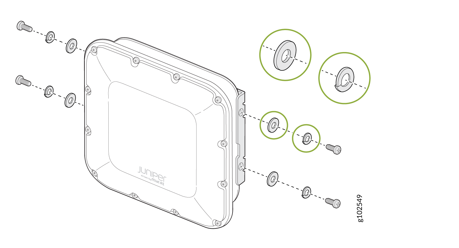 Mount the AP64 on a Wall (Flush Mount)