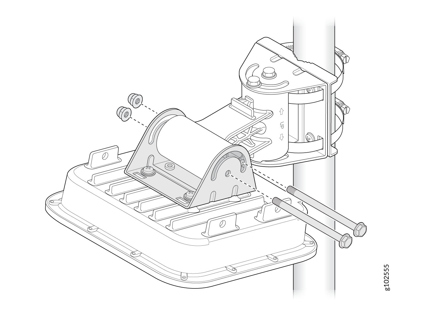 Mount the AP64 on a Pole (Articulating Mount)