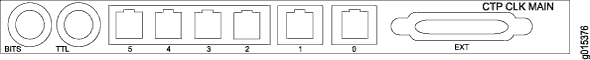 User interface with circular buttons labeled LOCK and MIL, numbered rectangular slots 5 to 0, and a slider labeled OTP CLK MAIN and BAR.