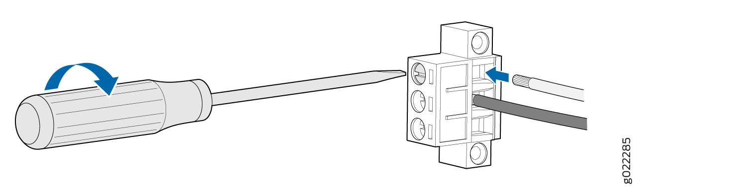 Securing Wire Pins to the Terminals on the Terminal Connector