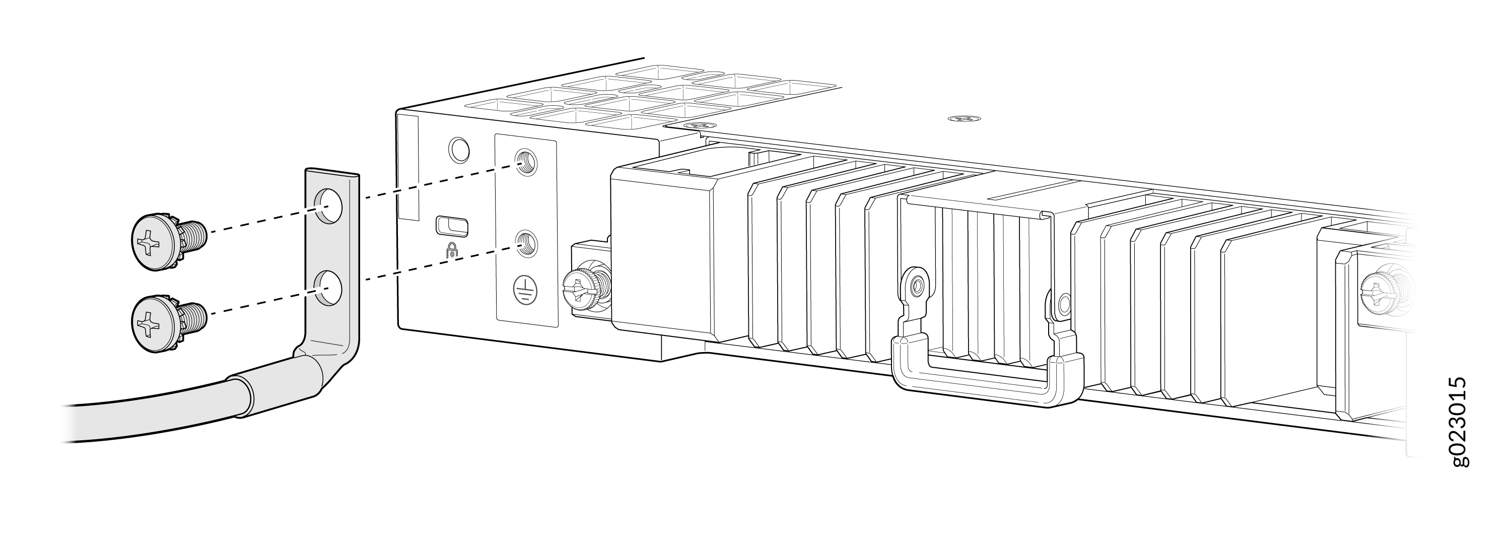 Connect the Grounding Cable to the EX4100-H-24MP Switch