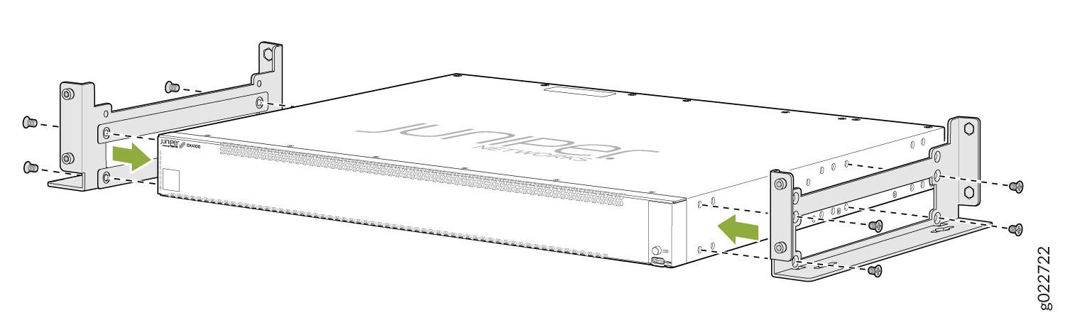 Attaching Wall-Mounting Brackets to a Switch Chassis