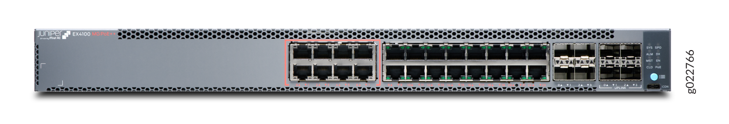 Juniper Networks EX4100 Multigigabit PoE++ Ethernet Switch with enterprise-level features for reliable and high-speed networking.