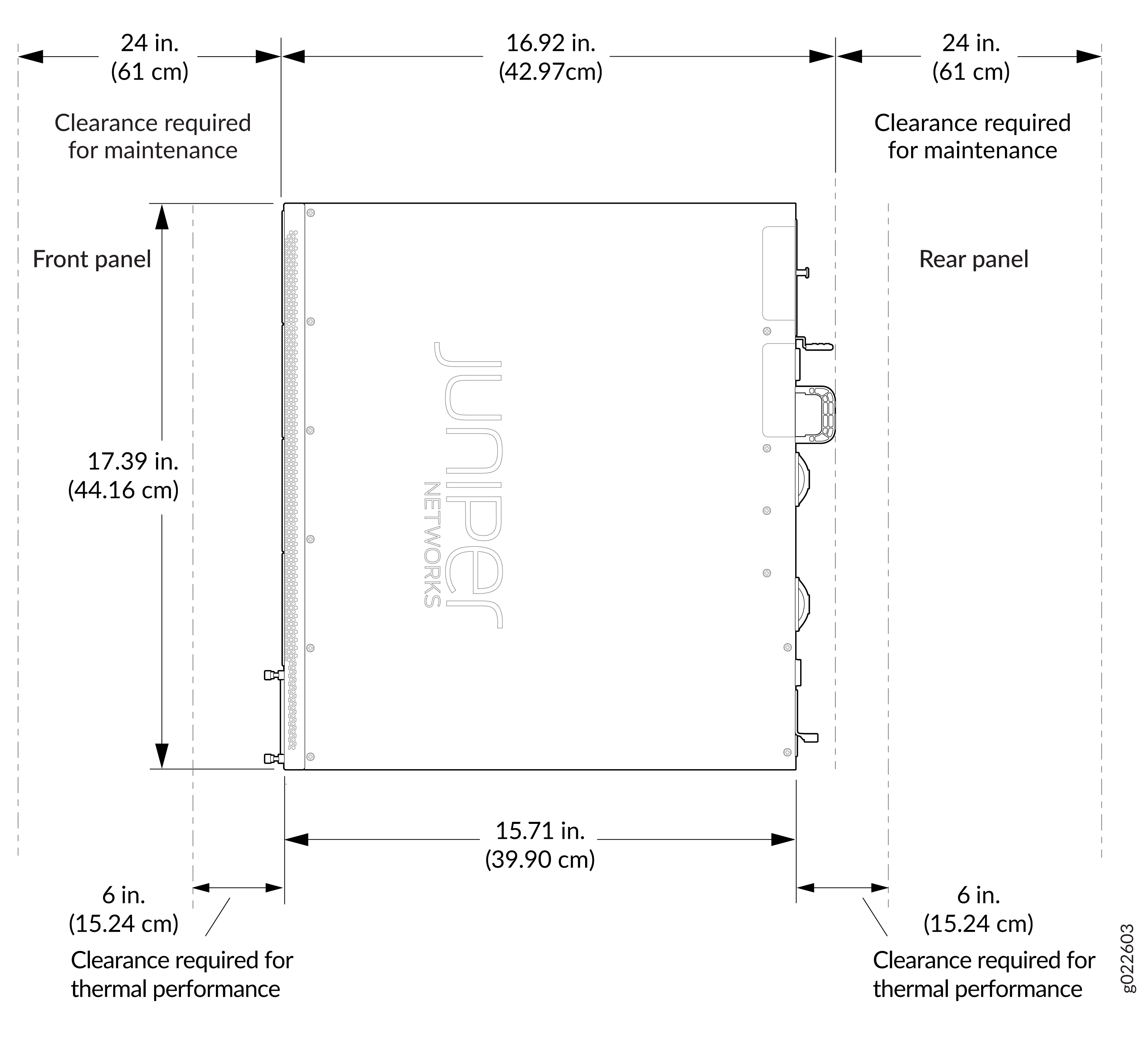 Clearance Requirements for Hardware Maintenance for EX4400 (AFO and AFI) Switches