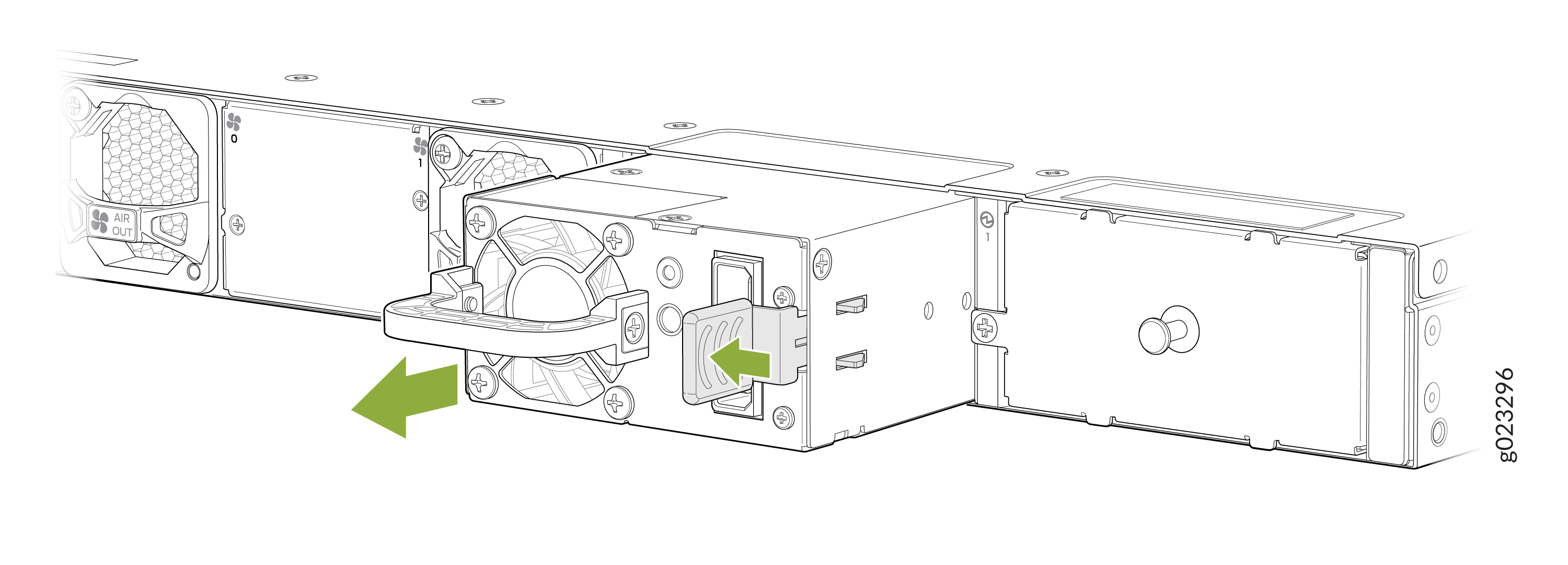 Remove a 2000-W DC Power Supply from the EX4400 Switch