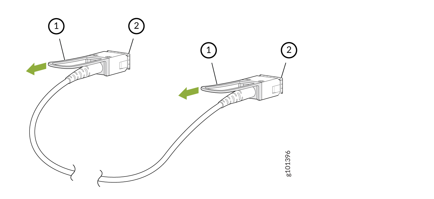 Disconnect a QSFP28 or QSFP+ Active Optical Cable