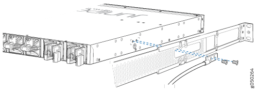 Connecting a Grounding Cable to an EX4600 Switch