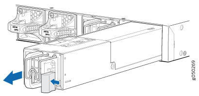 Removing a Power Supply from an EX4600 Switch