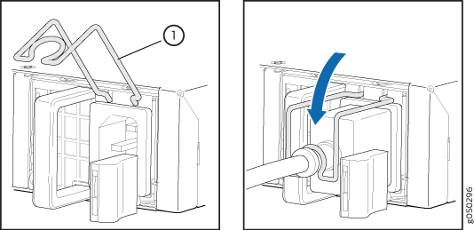 Connecting an AC Power Cord to an AC Power Supply in an EX4600 Switch