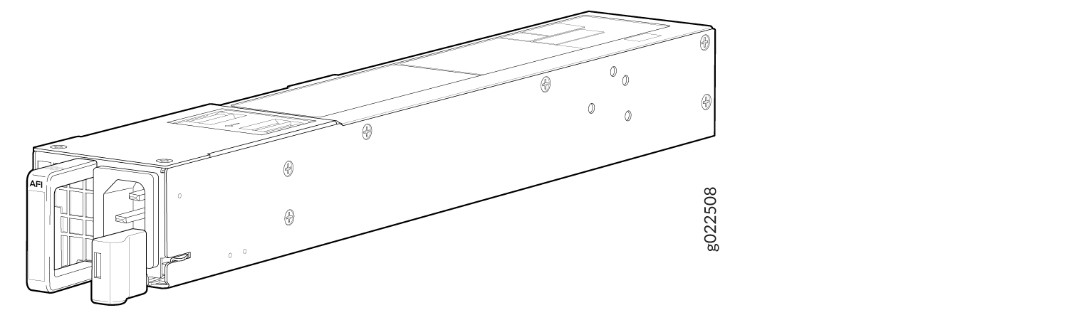 Technical drawing of a rectangular module with 