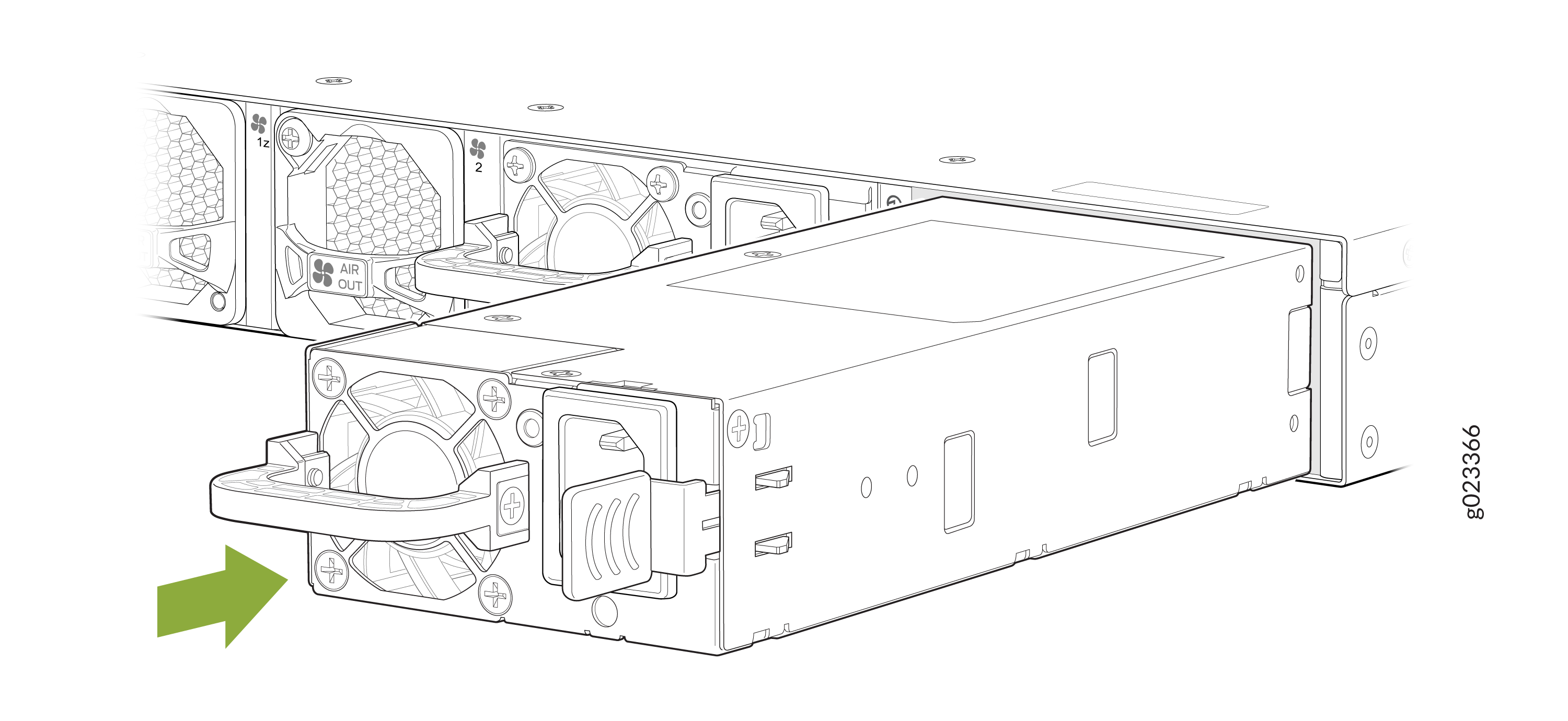 Install an AC Power Supply in the EX5200 Switch