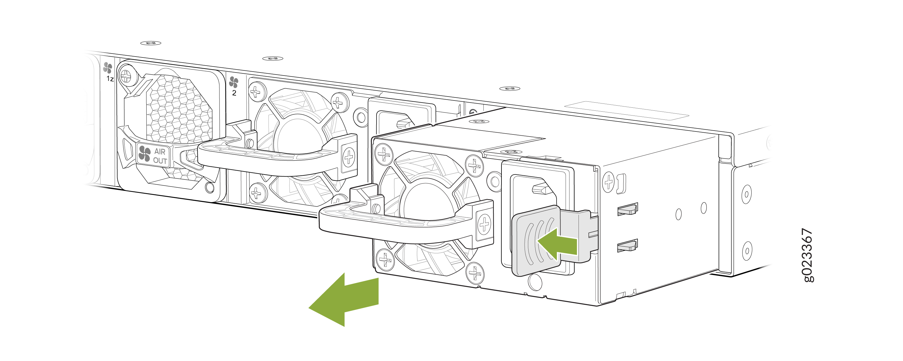 Remove an AC Power Supply from the Switch