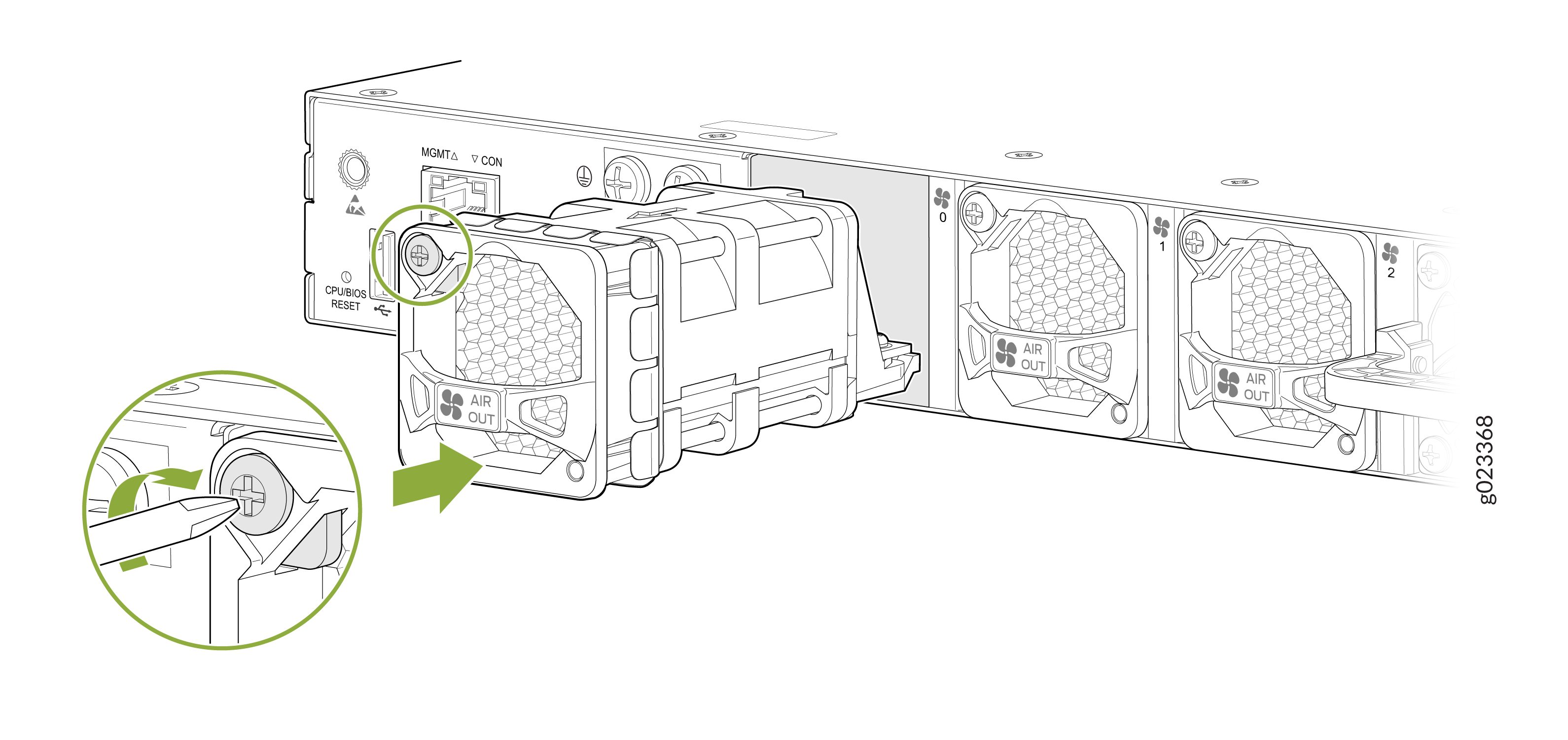 Install a Fan Module in the EX5200 Switch