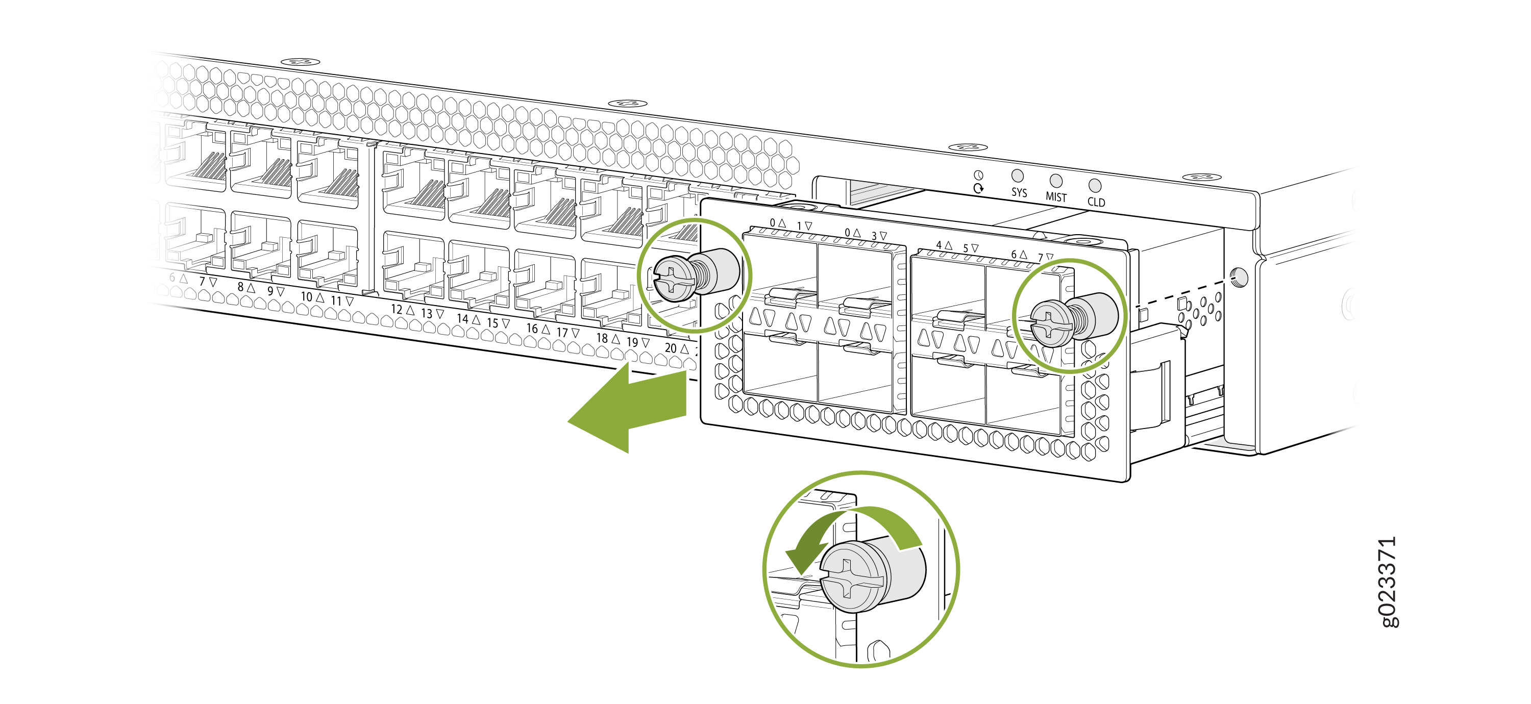 Remove an uplink module