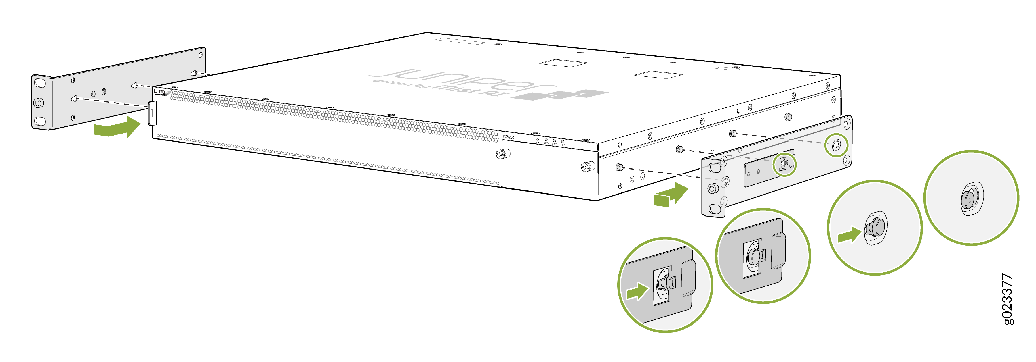 Attach the side-mounting brackets to the chassis