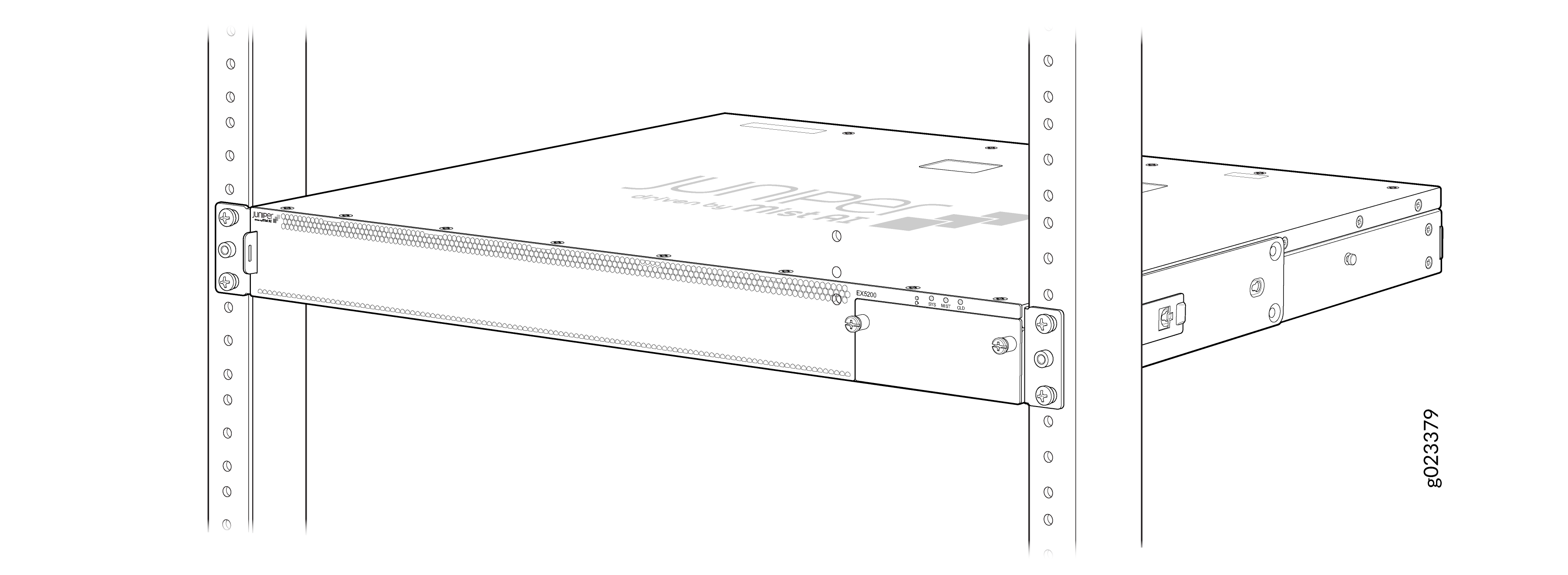 Secure the chassis to the rack