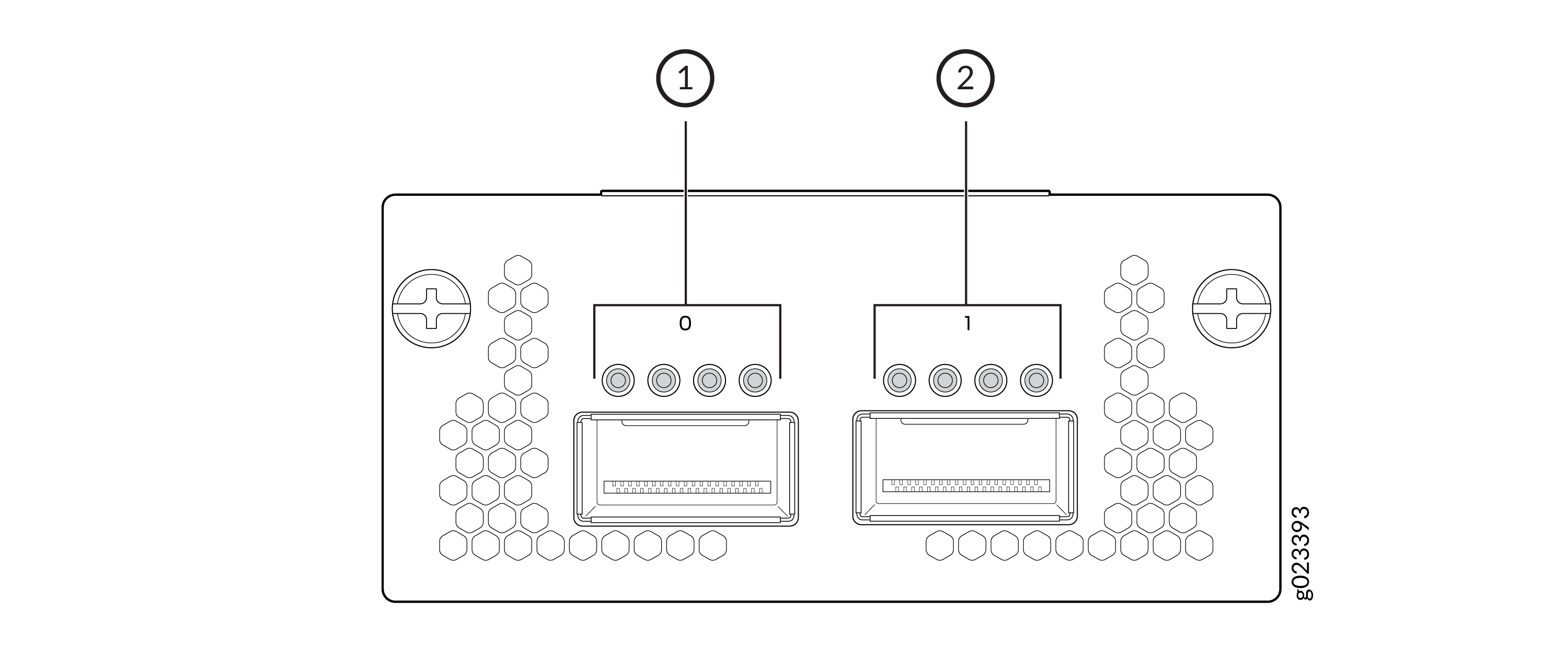 LEDs on the 100 Gbps Uplink Module Ports