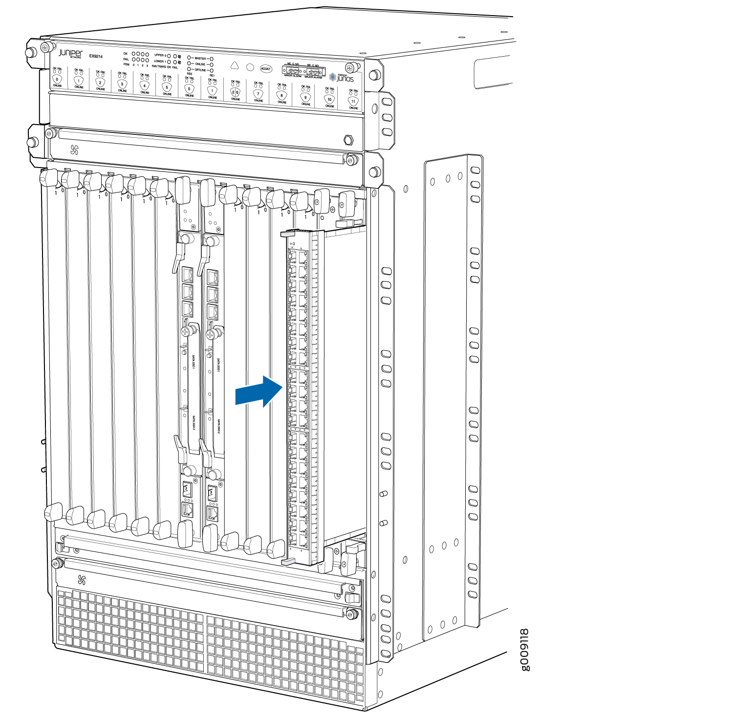 Installing an EX9200-40T-MIC