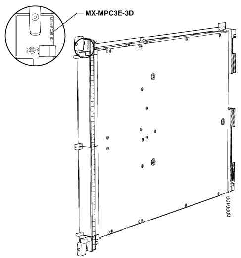 Technical drawing of a rectangular frame with mounting points and annotations, featuring connector MX-NPC3-3D.