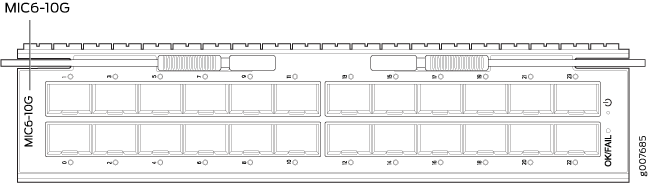MIC-10G module with multiple 10-Gigabit Ethernet ports for high-speed data transmission in routers or switches.