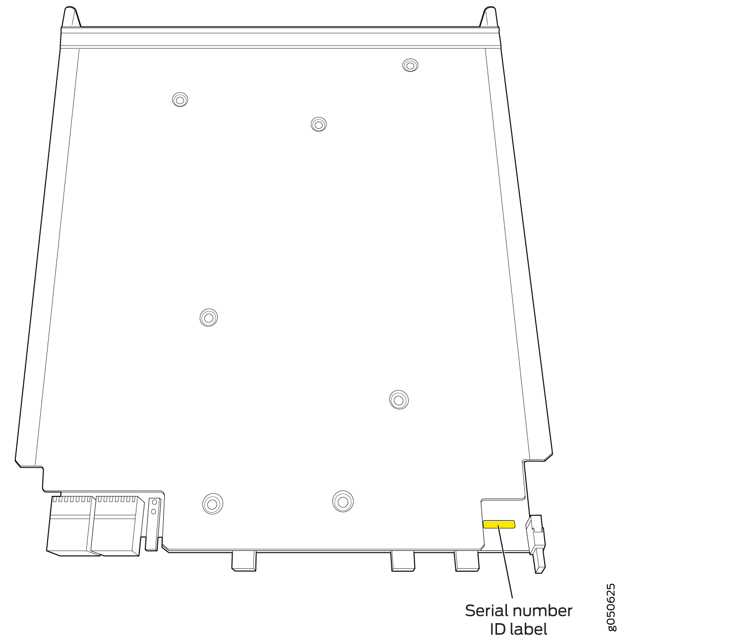 MX10004 Routing and Control Board Serial Number Location