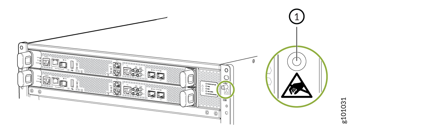 ESD Point for MX10004 Chassis Front