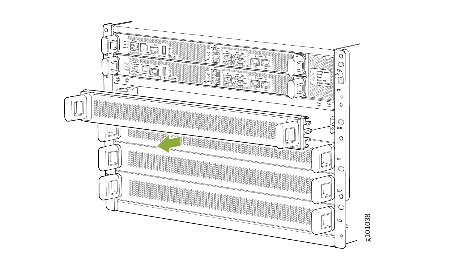 Remove the Cover for a Line Card
