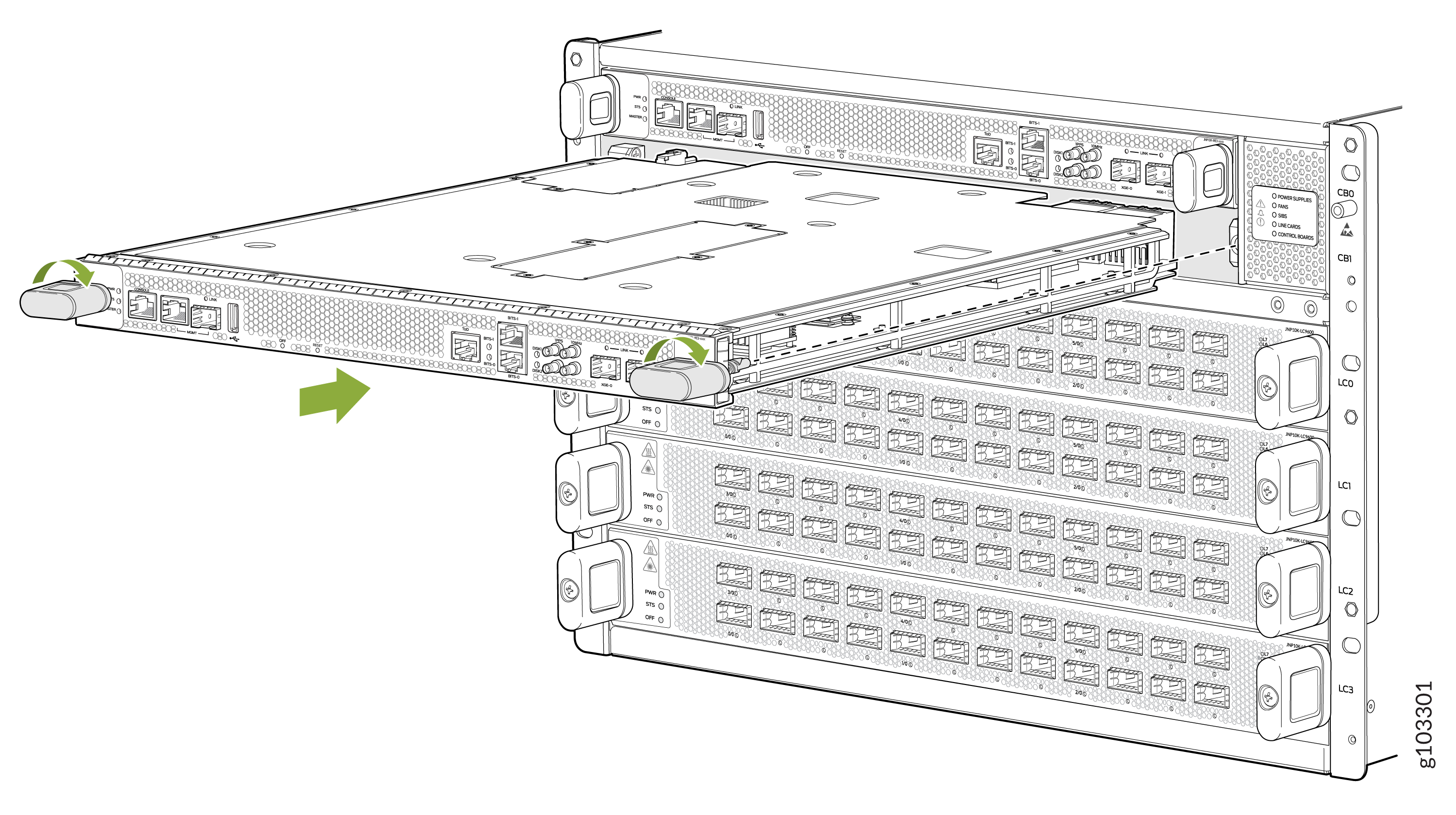 Installing JNP10K-RE3 Routing and Control Board