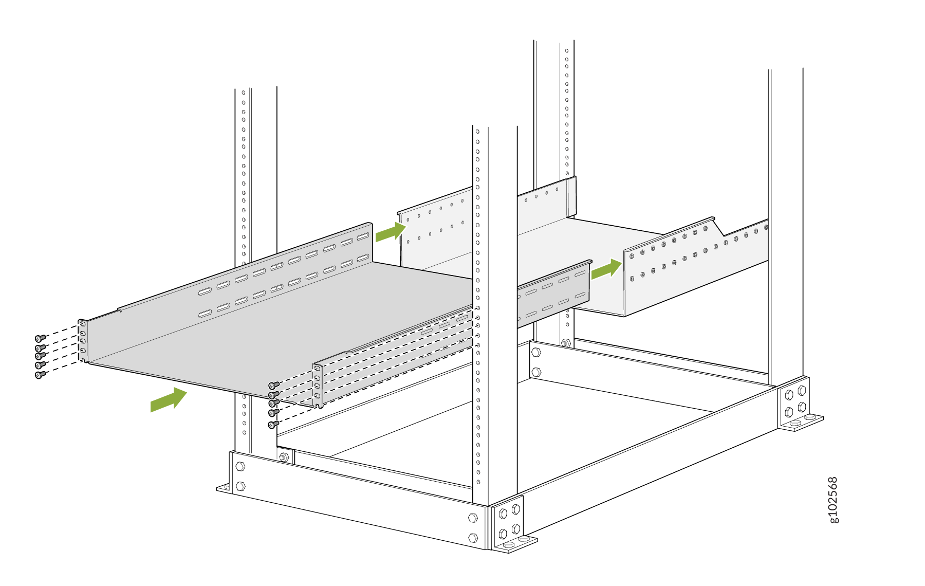 Attach the Front Mounting Tray