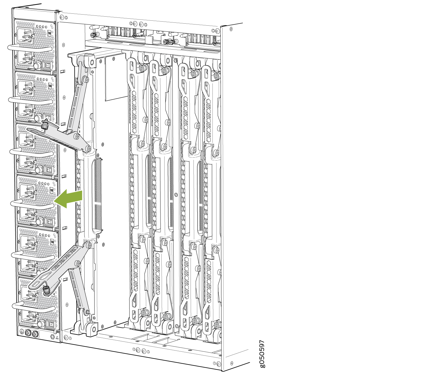 Removing the SFB from an MX10008 Chassis