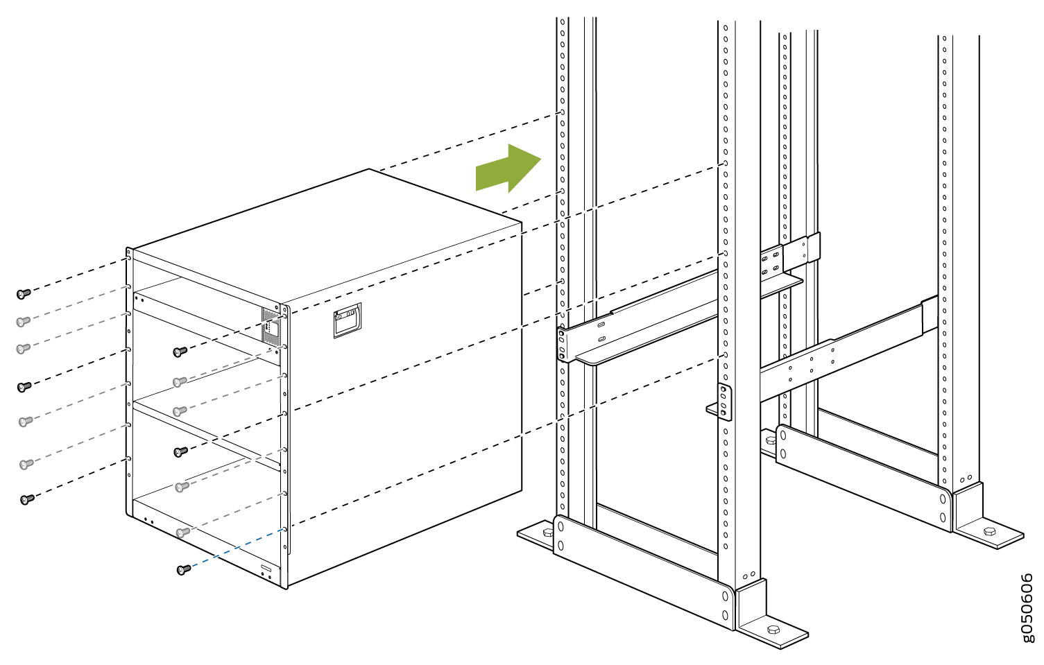 Attach the Chassis to the Rack