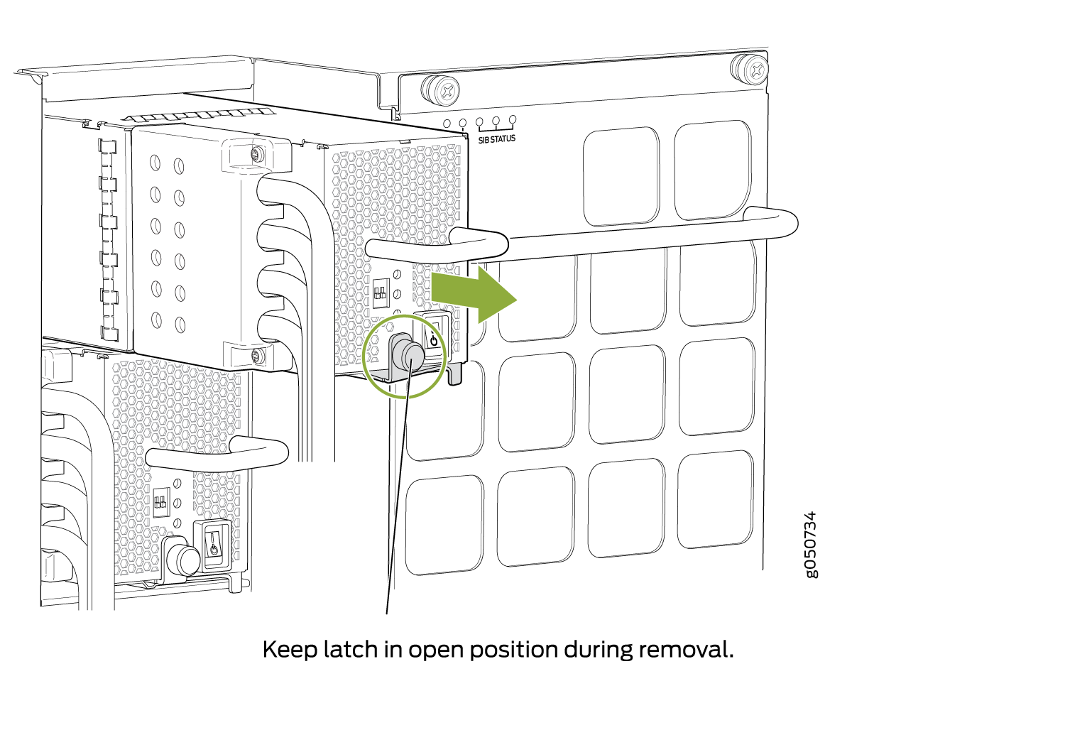 Removing a JNP10K-PWR-DC Supply from an MX10016