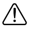 Warning symbol with an exclamation mark inside a triangle indicating caution or potential hazards.
