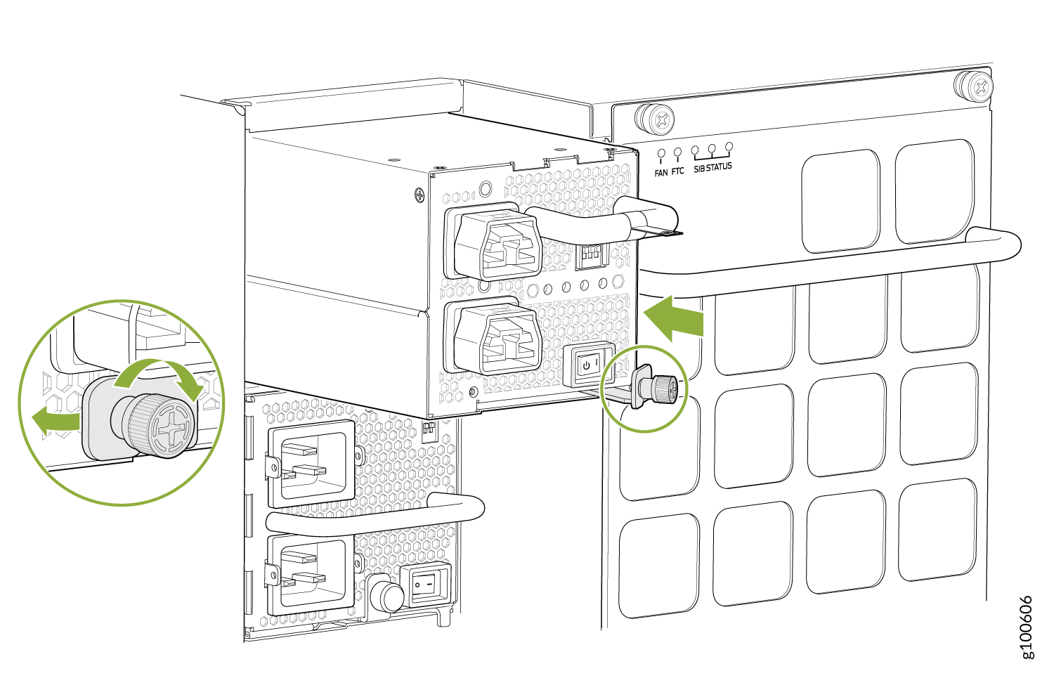 Installing a JNP10K-PWR-AC2 in an MX10016