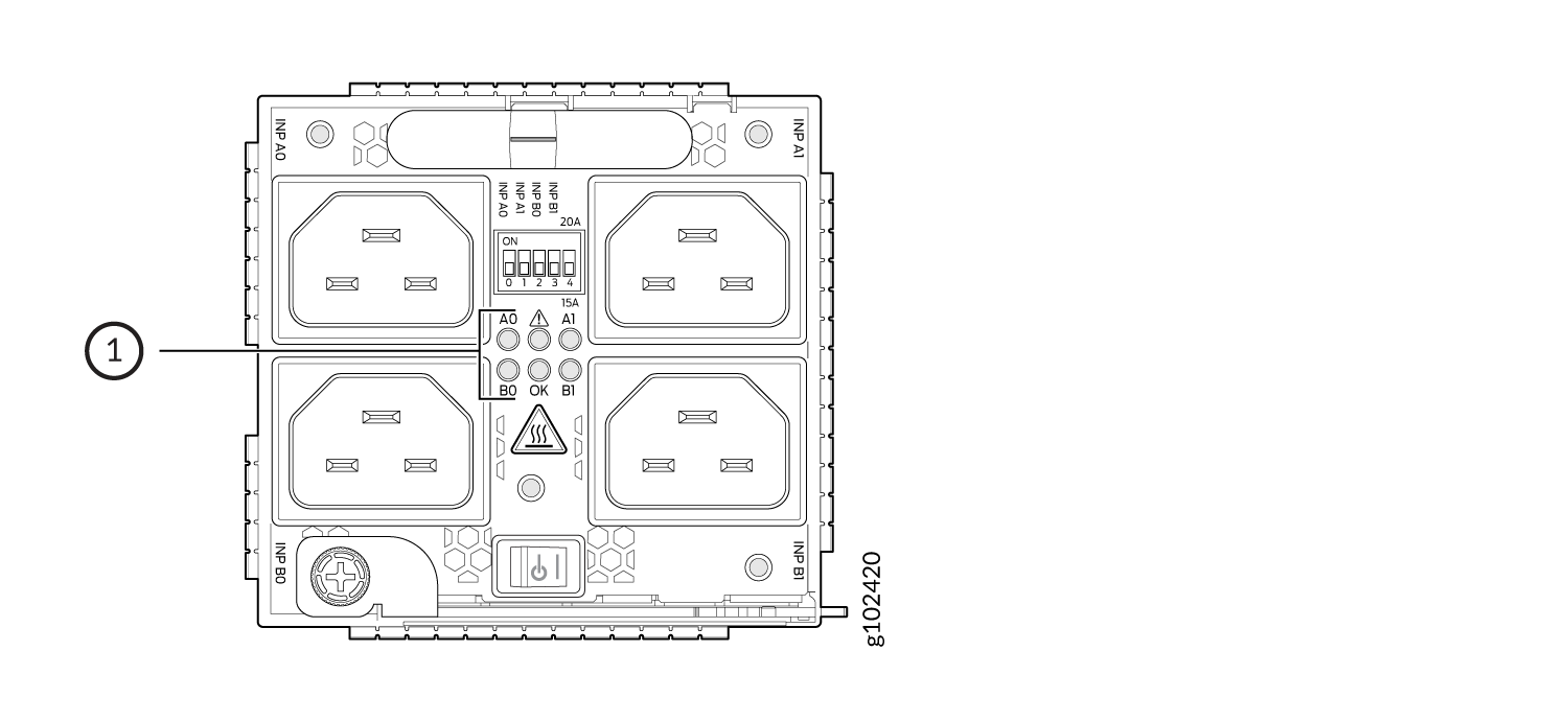 DIP Switches on JNP10K-PWR-AC3 Power Supply