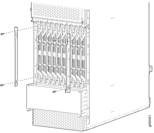 Removing the Extended EMI Cover Mounting Brackets